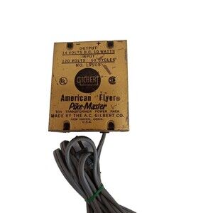 Gilbert American Flyer 19508 Pike-Master 14 Volt Slot Car Transformer-Tested
